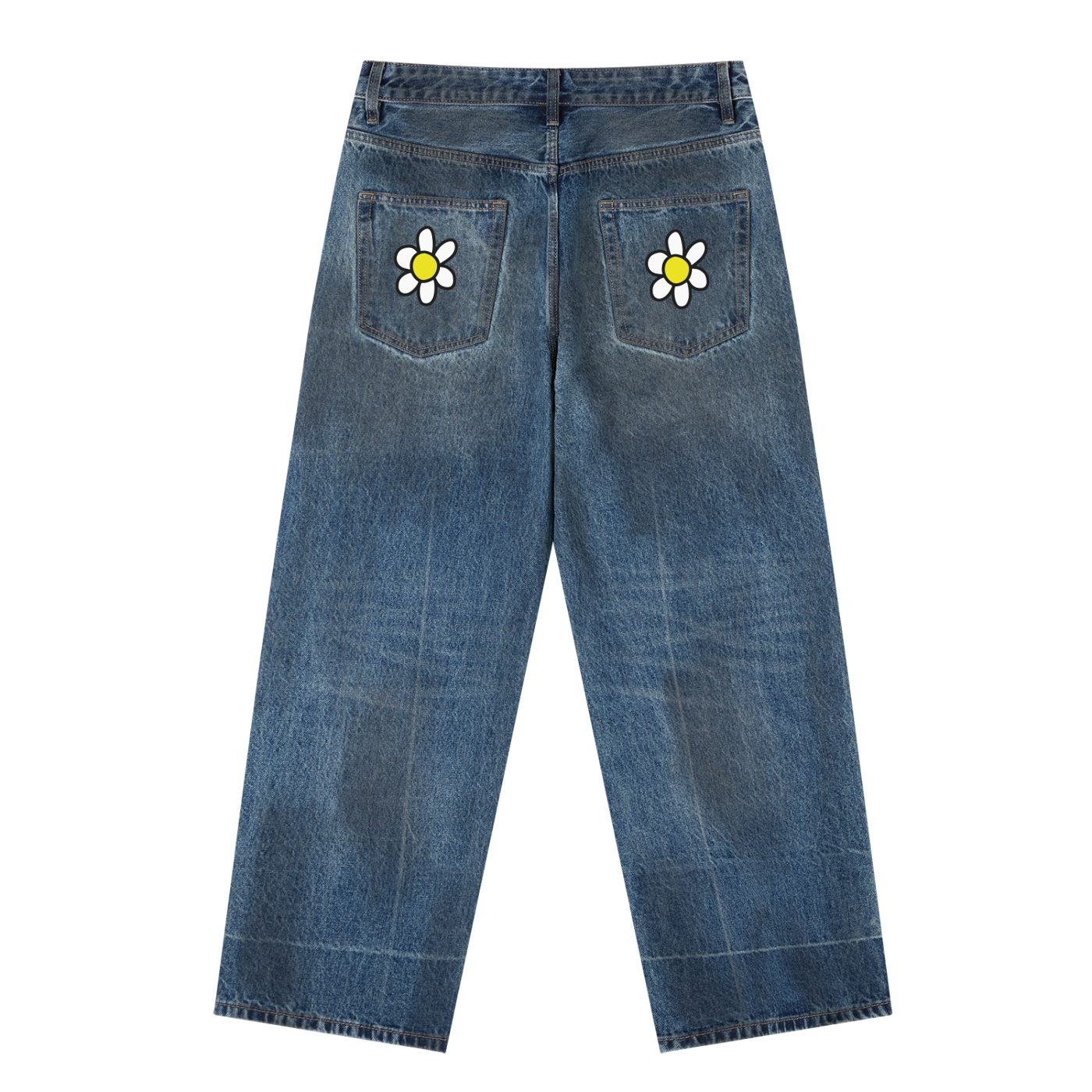 'Happy Friends' Baggy Denim Jeans