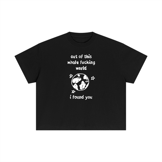 'Whole World' Essential Cotton Boxy T-Shirt