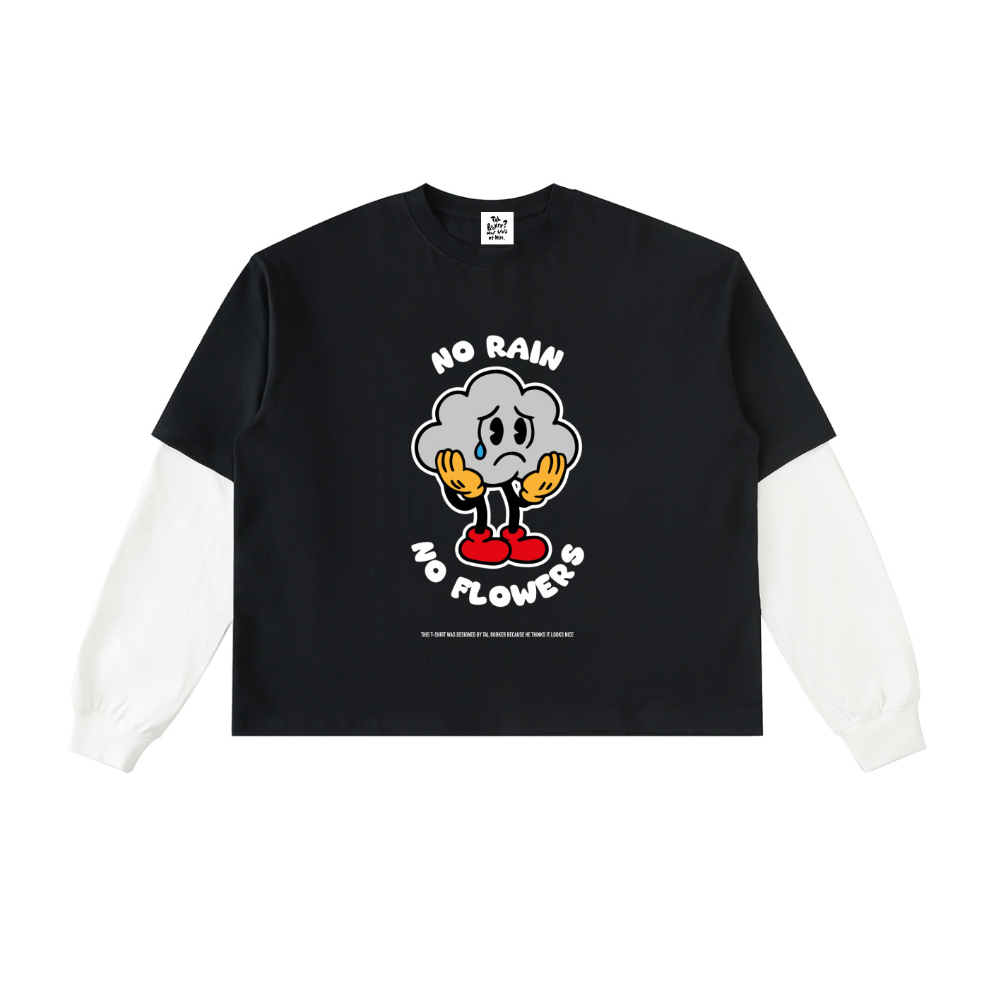 'No Rain No Flowers' Layered Sleeve T-Shirt