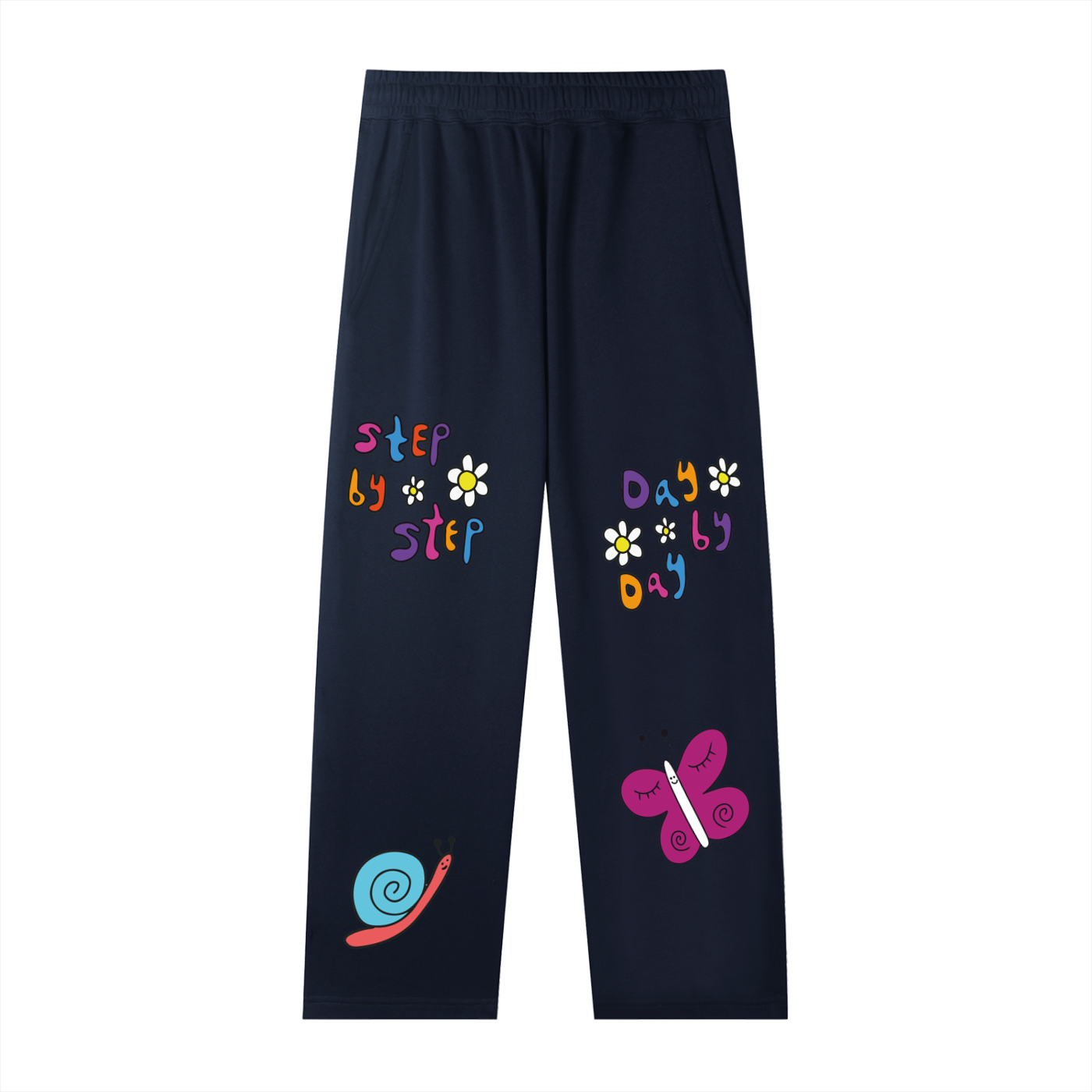 'Step By Step' Unisex Straight-Leg Sweatpants